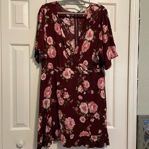 Floral crossbody dress
